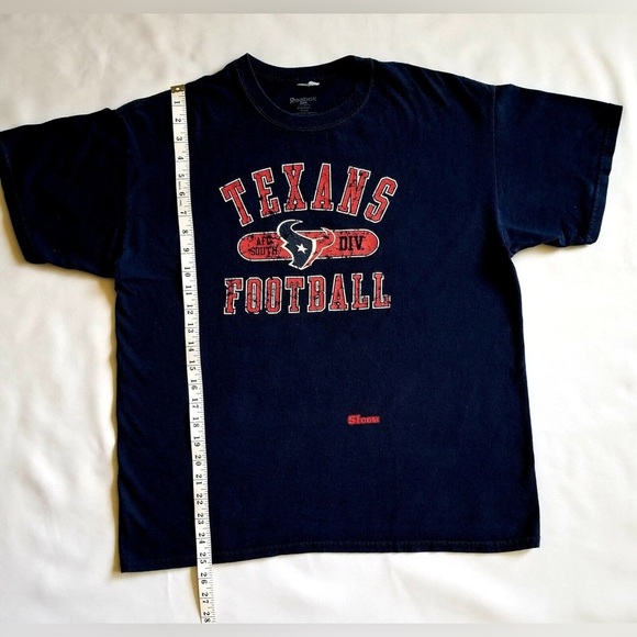 Reebok NFL Houston Texans T-Shirt Men’s XL Blue Cotton Football Tee - Picture 3 of 6